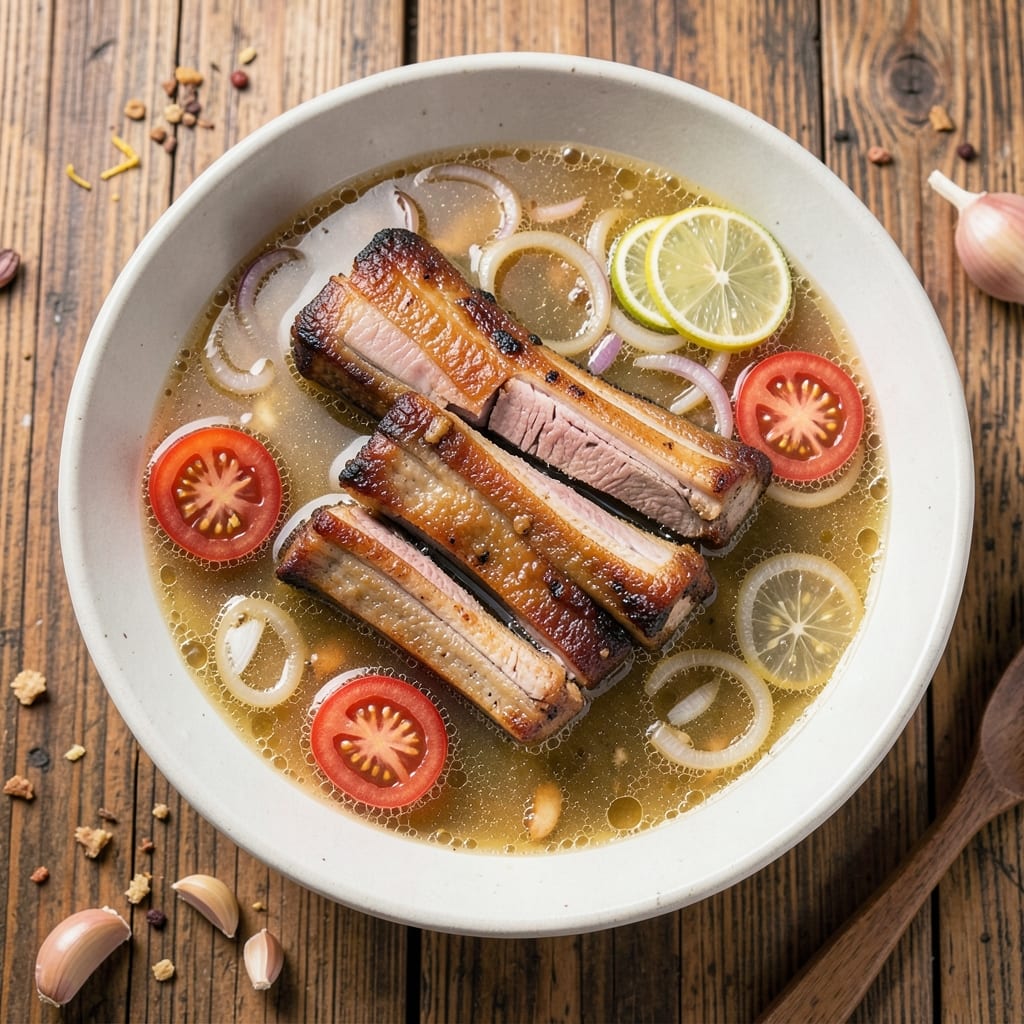 Filipino Pork Ribs Soup Recipe: Vinegar-Braised Richness with Silky Broth
