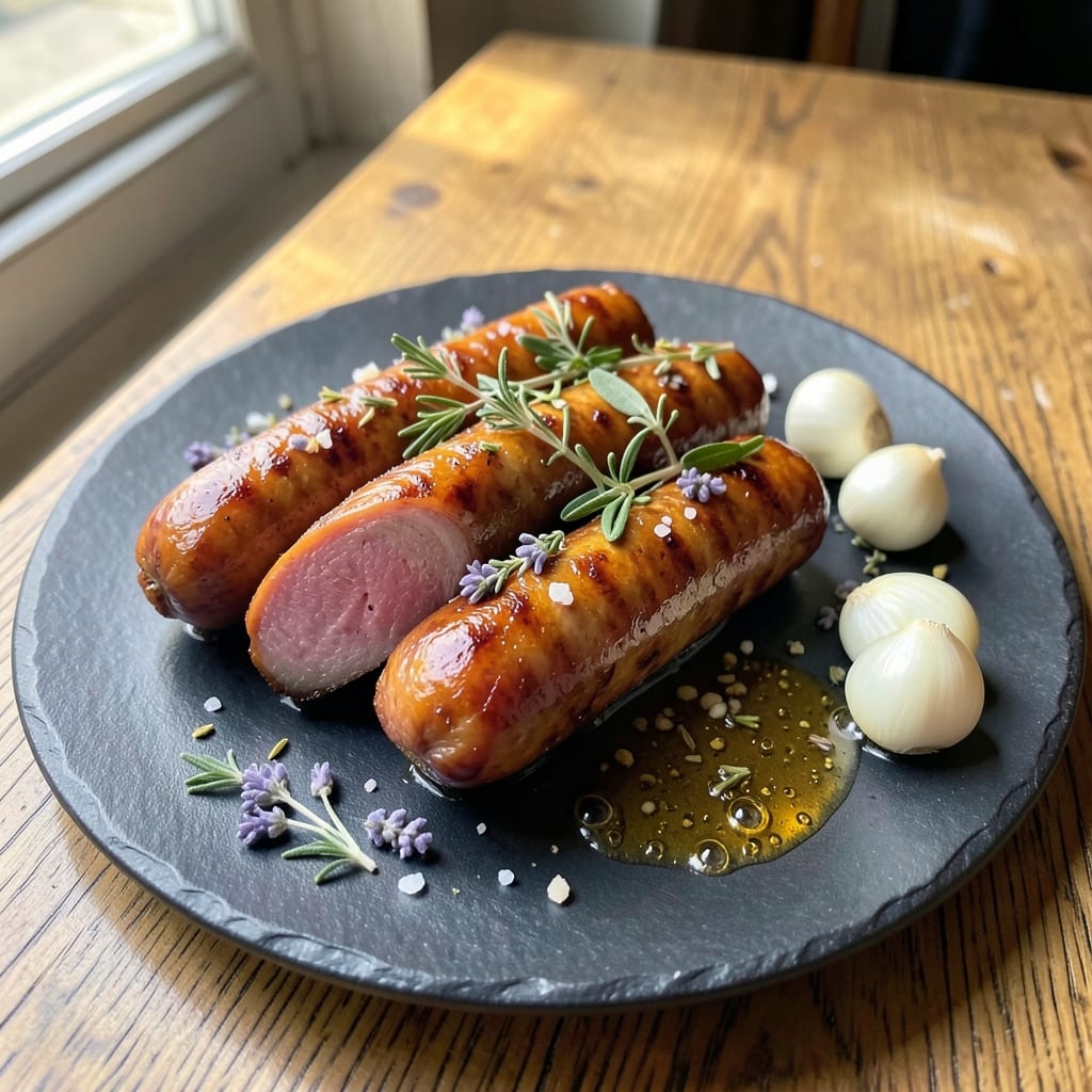French Pork Sausage Recipe: Herbs DE Provence Crust Meets Juicy Pink Centers