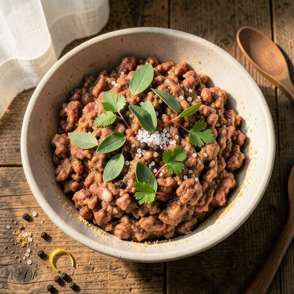 English Pork Sausage Meat Recipe: Herb-Infused Crust With Juicy Pink Centers