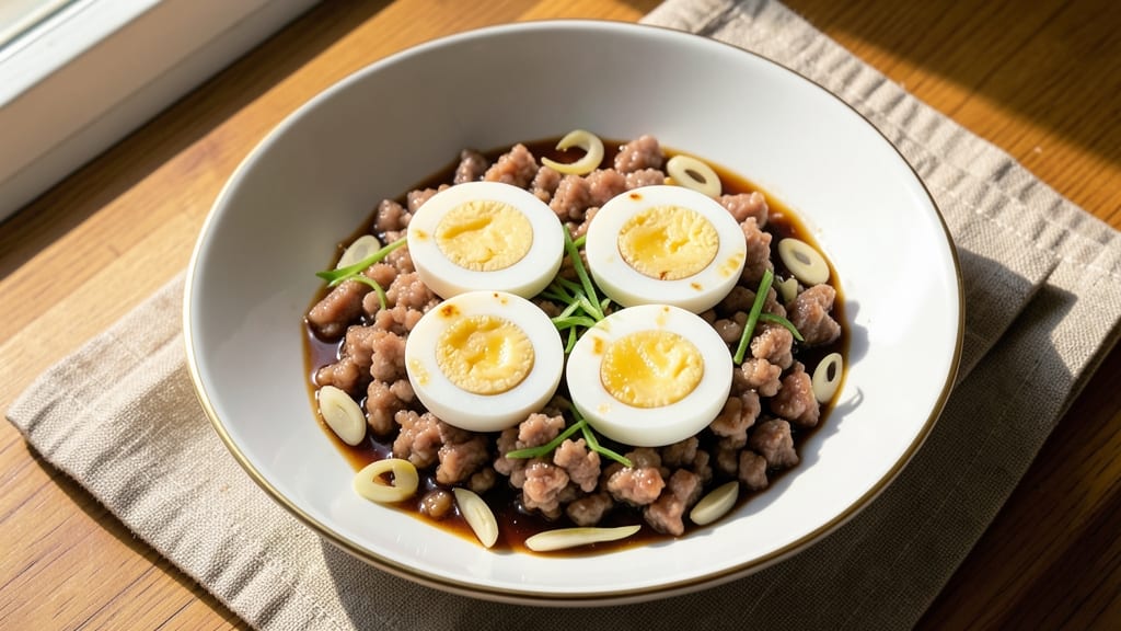 Minced Pork With Salted Egg Recipe: Crispy Egg Bites Over Savory Pork Stir-Fry
