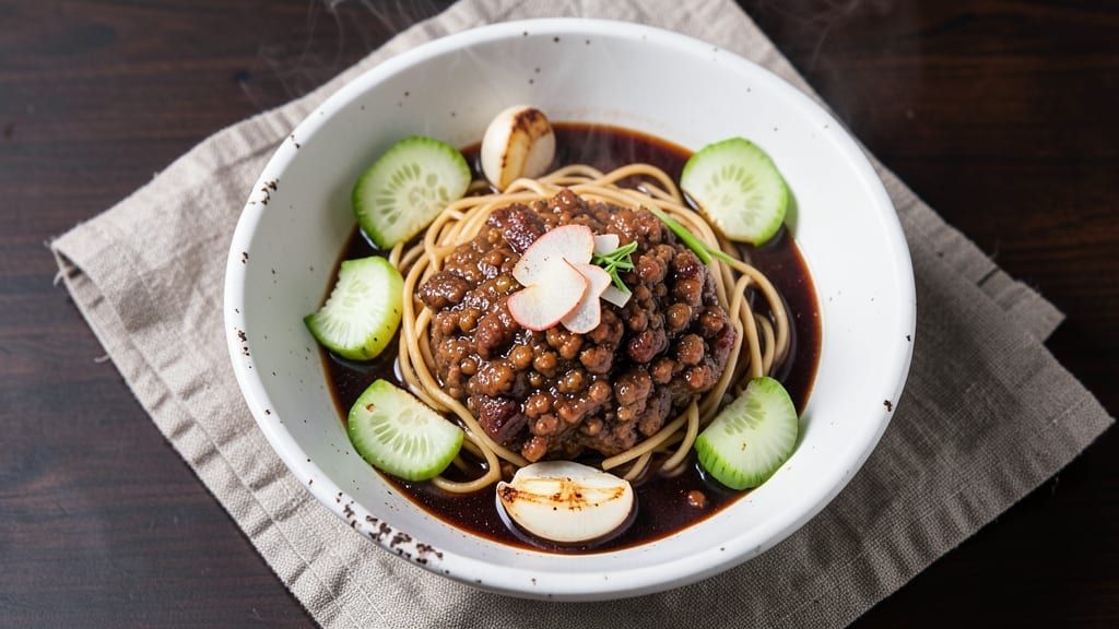 Minced Pork Ramen Recipe: Smoky Soy-Braised Noodles With Crispy Celery Crowns
