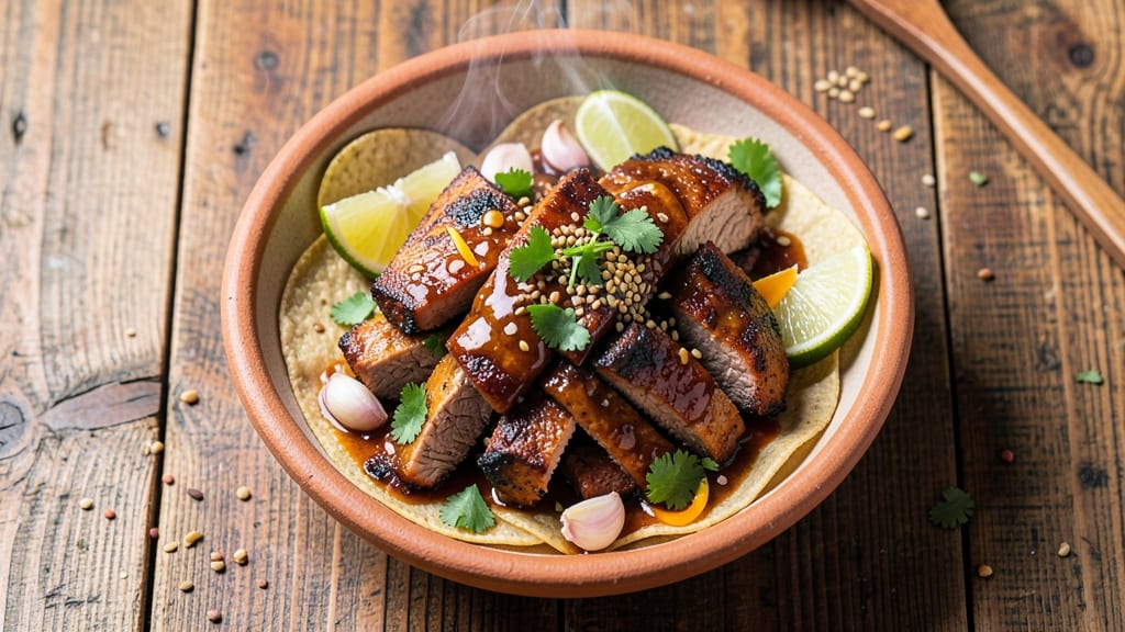 Mexican Style Pork Tacos Recipe: Smoky Chipotle and Cilantro-Lime Crunch
