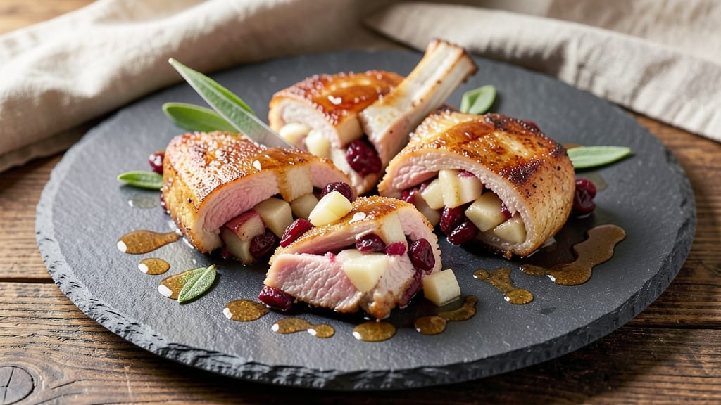 Apple Cranberry Stuffed Pork Chops Recipe: Sweet-Tart Filling That Melts Into Juicy Meat