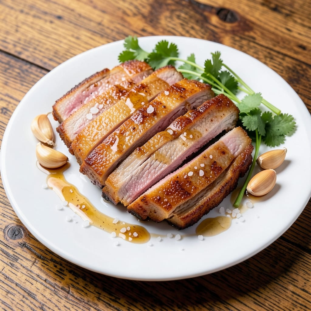 Chinese Fried Pork Belly Recipe: Crispy Bark, Juicy Pink Magic