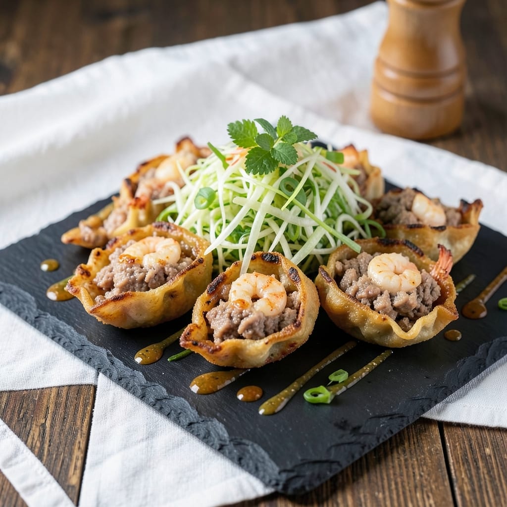 Fried Pork and Shrimp Wonton Recipe: Crispy Bites with Silky Dumpling Wraps