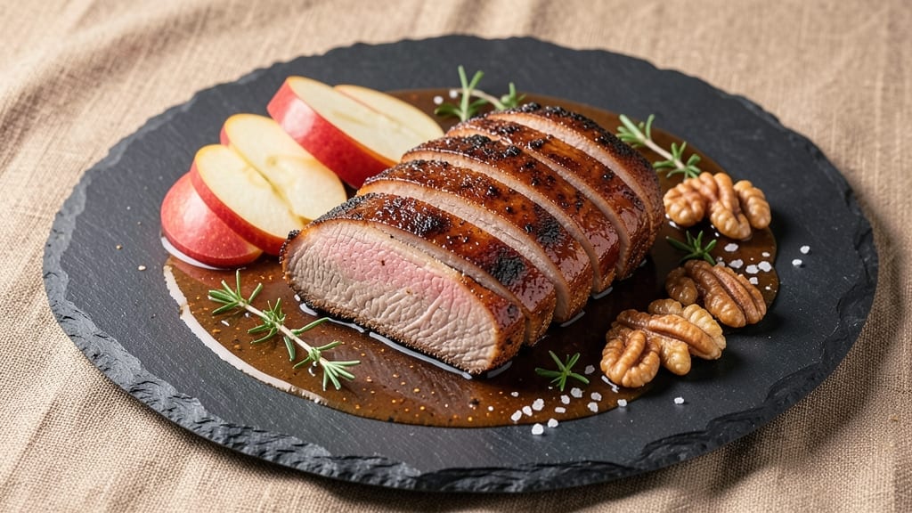 Apple Bourbon Pork Loin Recipe: Sweet-Smoky Glaze That Caramelizes Edges