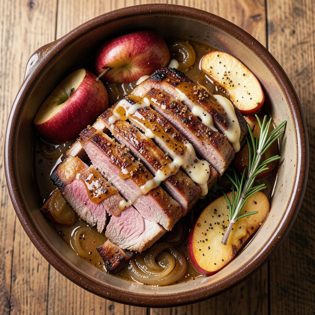 Frenched Pork Rack Roast Crock Pot Recipe: Apple Cider-Braised Crust With Tender Interior