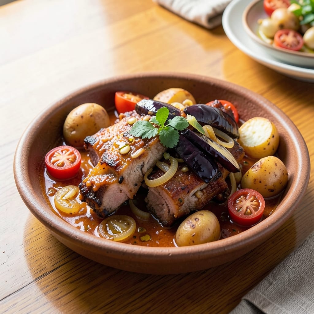 Filipino Pork Ribs Caldereta Recipe: Vinegar-Braised Richness With Silky Eggplant