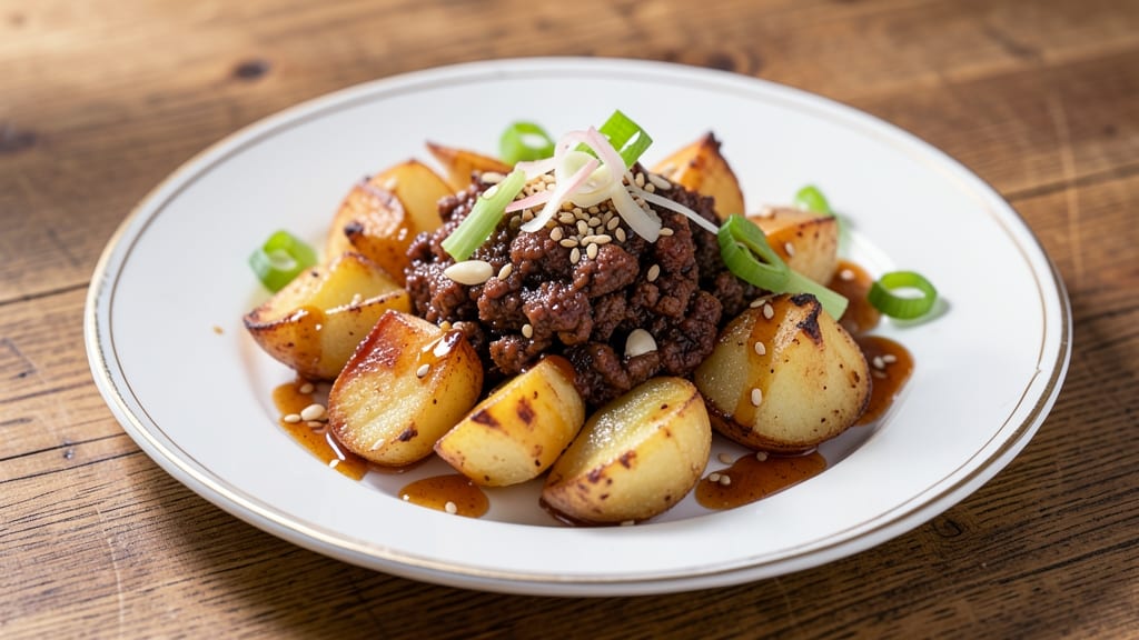 Minced Pork Potato Chinese Recipe: Wok-Sizzled Savory Bites With Celery Crown Crunch