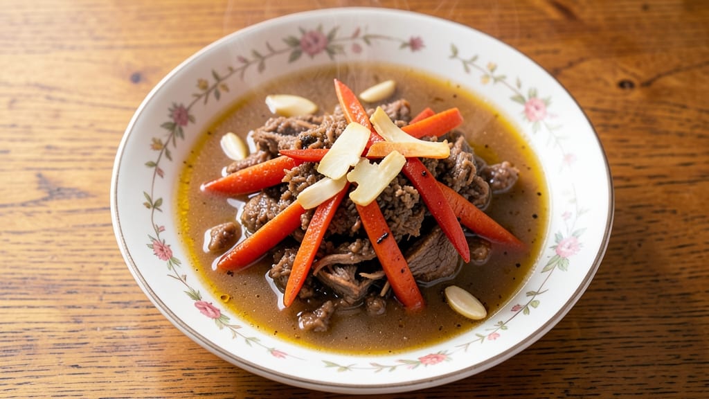 Minced Pork Soup Recipe: Fragrant Ginger-Soy Broth with Silky Rice Noodles
