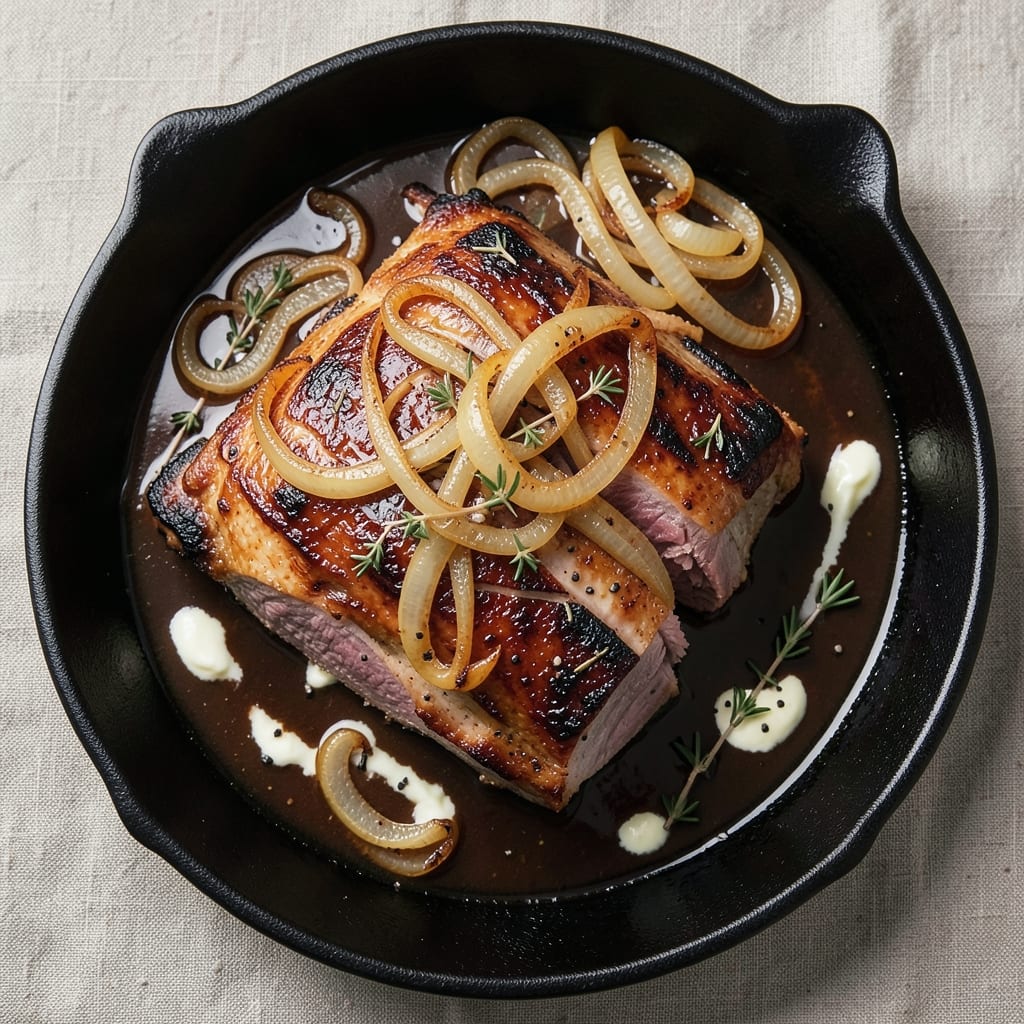 French Onion Pork Roast Recipe: Caramelized Onions and Crispy Bark Harmony