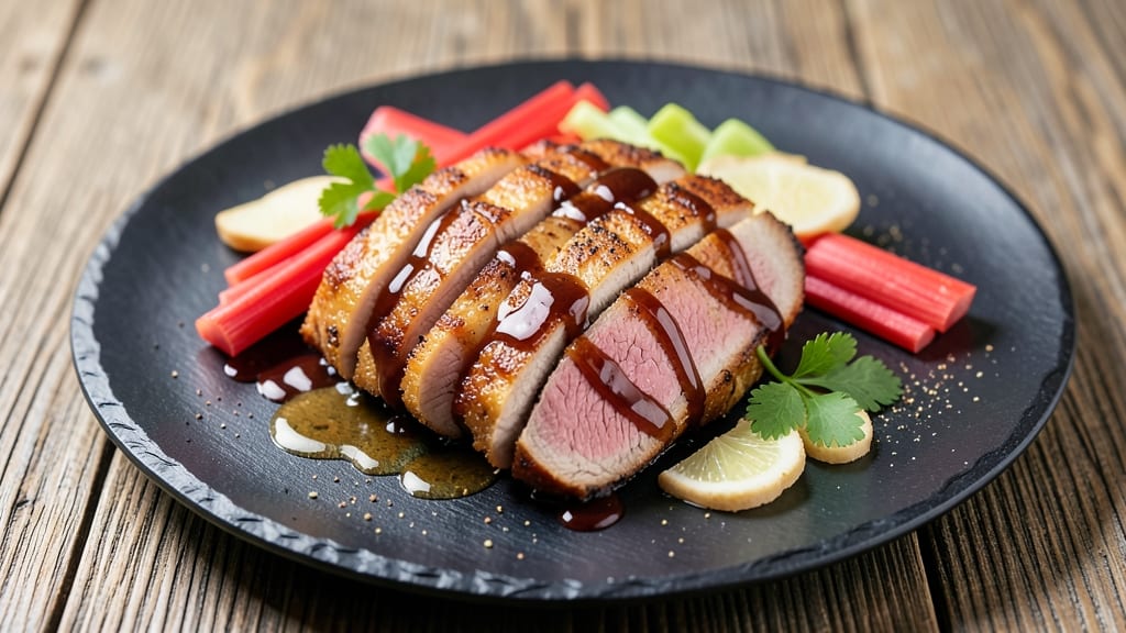 Michael Symon's Pork Belly Recipe: Celery Crown Crunch Over Smoky Five-Spice Gravy