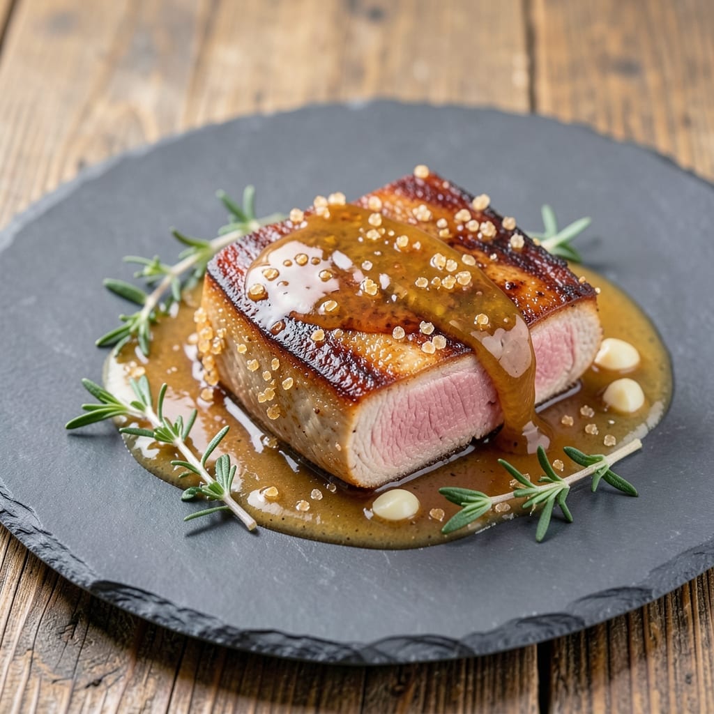 Flattened Pork Tenderloin Recipe: Apple Cider Glaze Crust With Juicy Pink Magic