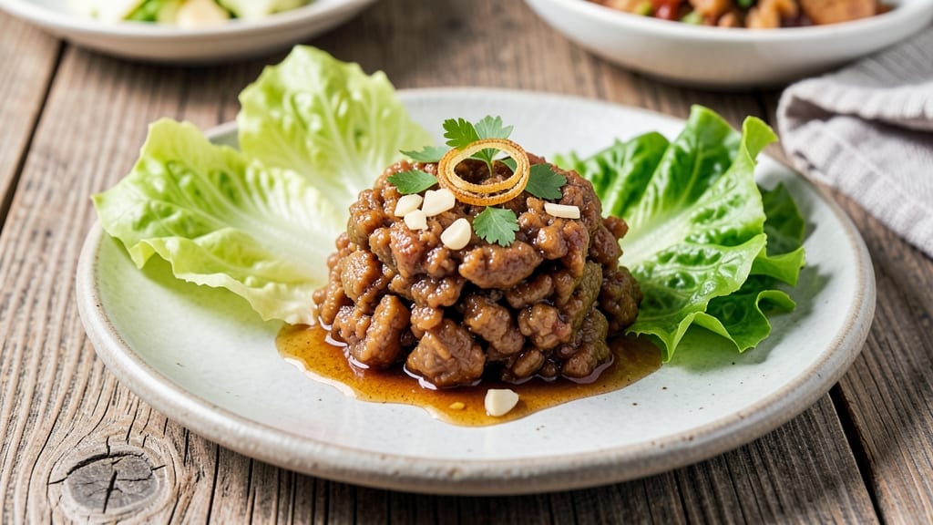 Minced Pork and Lettuce Recipe: Crispy Stir-Fry with Tangy Wrap Filling
