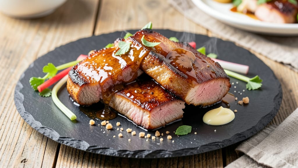 Apple Cider Glazed Pork Chops Recipe: Caramelized Sweetness With Crispy Celery Crowns