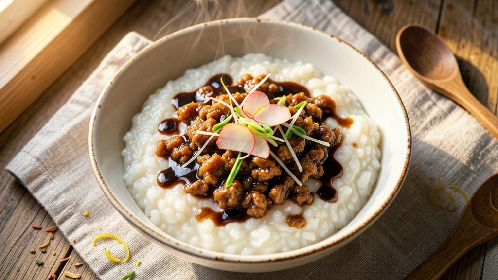 Minced Pork Porridge Recipe: Fragrant Ginger-Soy Comfort in One Bowl