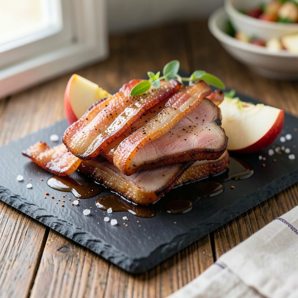 Fresh Side Pork Bacon Recipe: Crispy Vinegar-Kissed Bites with Juicy Pink Hearts