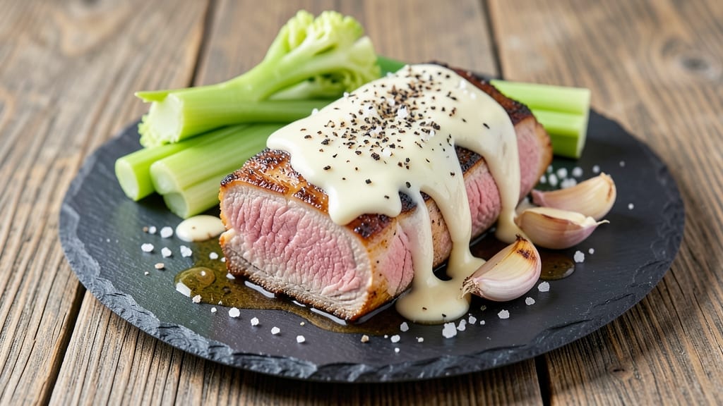 Aldi Pork Recipe: One-Pan Crispy-Crusted Tenderloin With Celery Crown