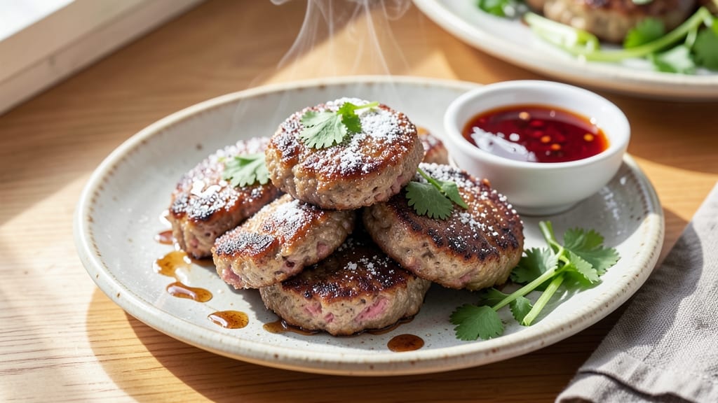 Minced Pork Patties Chinese Recipe: Wok-Seared Crispy Edges and Juicy Centers