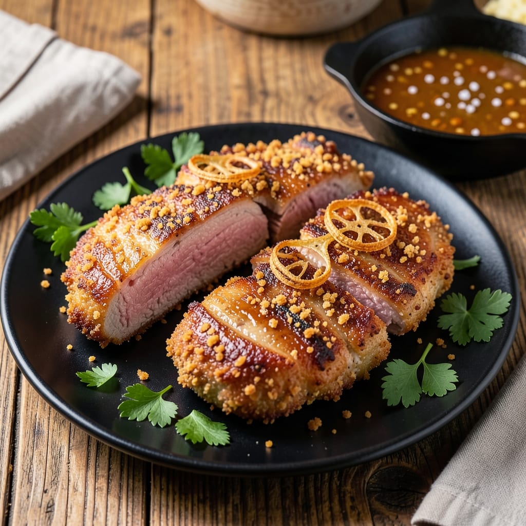 Fried Pork Chops With Bread Crumbs Recipe: Crunchy Crust, Juicy Pink Centers