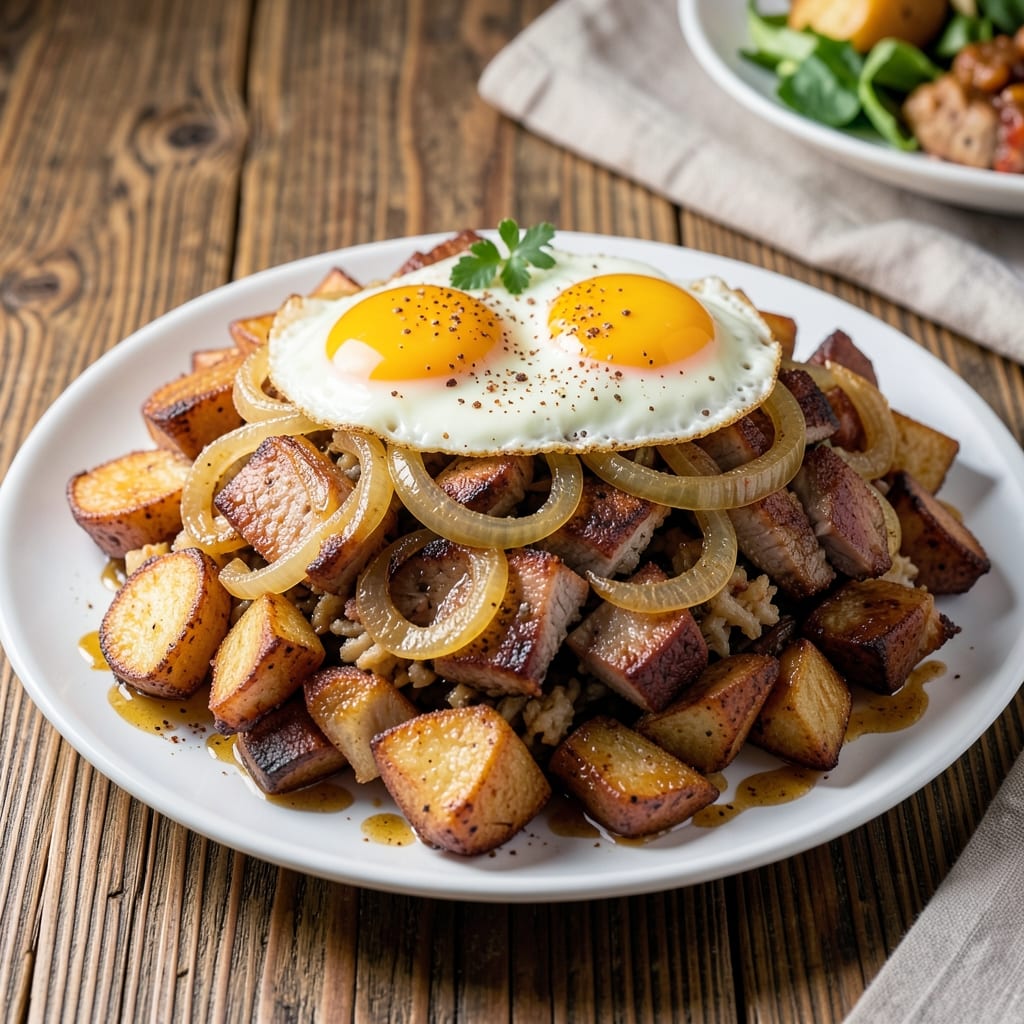 Fried Pork Hash Recipe: Crispy Potato-Crusted Bites with Savory Pork