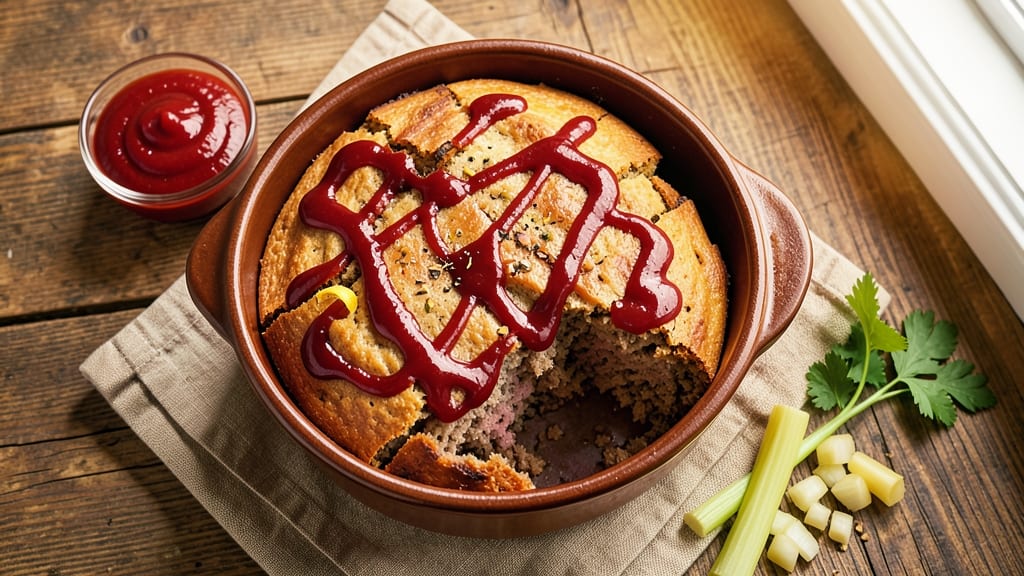 All-Pork Meatloaf Recipe: Moist Center Guaranteed With Celery Crown