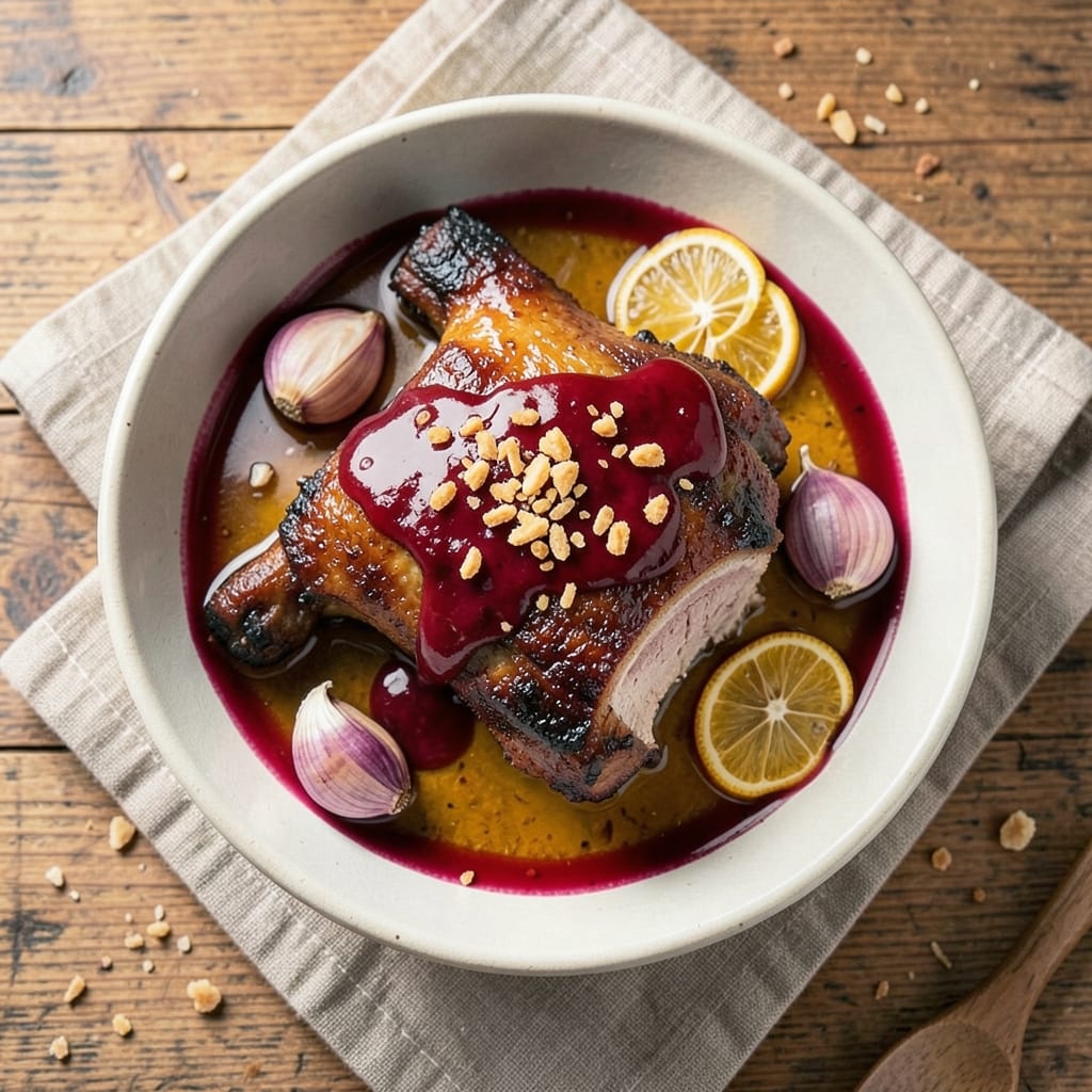 Filipino Pork Knuckle Recipe: Adobo Vinegar Crispy Bark and Juicy Pink Magic